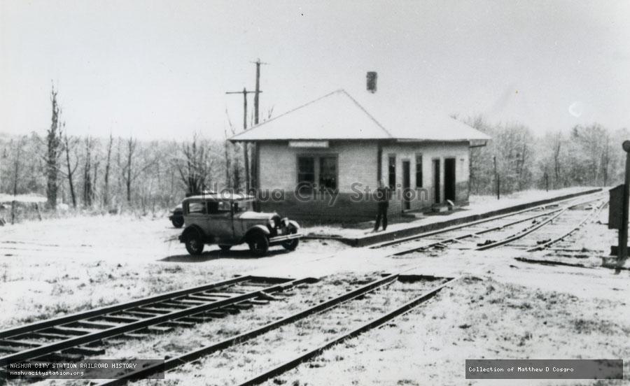 Postcard: Railroad Station, Muschopauge, Massachusetts